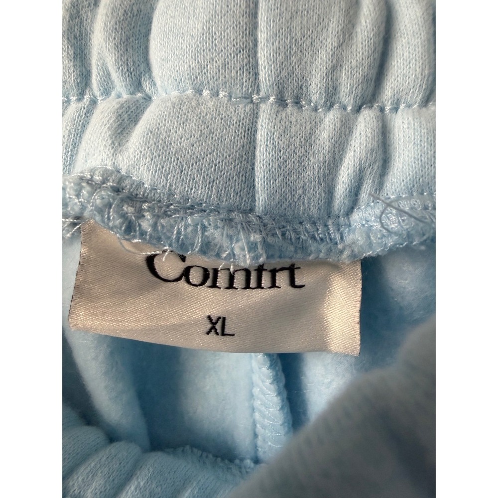 Comfrt Sweatpants XL Light Blue Pastel Edit Relaxed Fleece Joggers - Picture 3 of 5